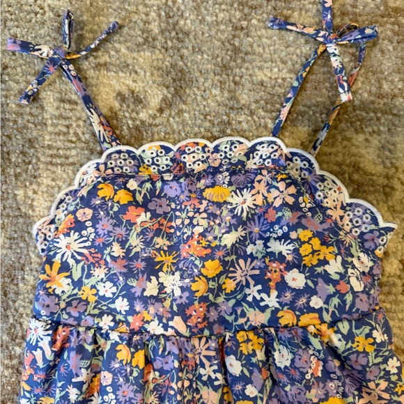 Nordstrom Blue Floral Smocked Dress - Picture 3 of 5